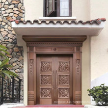 Entrada de casa de porta de cobre de luxo de alta qualidade